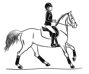 Equestrian, young rider takes part in competitions