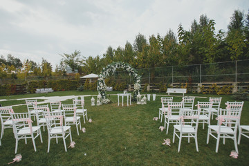 Beautiful wedding set up .