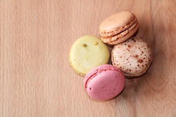 Fresh pasta pasta on a brown background. Extremely shallow depth of field with selective focus on the foreground.