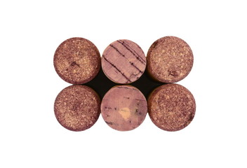 Wine corks isolated on a white background 