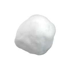 Snowball isolated on white background.