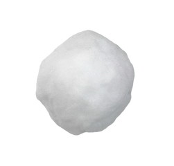 Snowball isolated on white background.