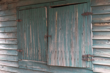 Obraz na płótnie Canvas Old barn doors, green rustic