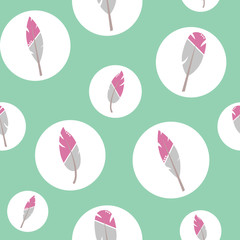 Vector Leaves in Circles Pattern.  Great for  wallpaper, wrapping paper and invitations.  