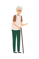 old man with cane character