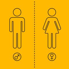 Man And Woman Vector Icons