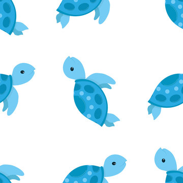 sea pattern turtle cartoon