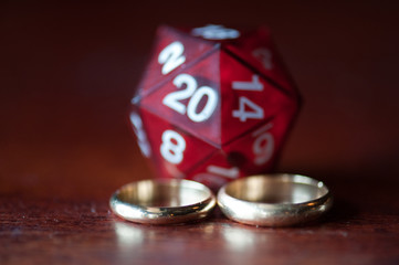 wedding rings with D20