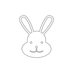 rabbit outline icon. Elements of Easter illustration icon. Signs and symbols can be used for web, logo, mobile app, UI, UX