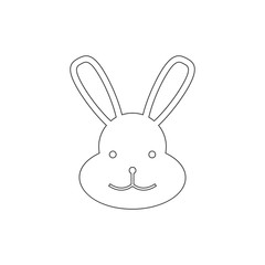 rabbit outline icon. Elements of Easter illustration icon. Signs and symbols can be used for web, logo, mobile app, UI, UX