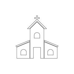church outline icon. Elements of Easter illustration icon. Signs and symbols can be used for web, logo, mobile app, UI, UX