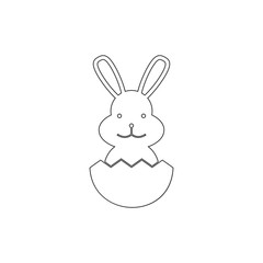 paschal rabbit outline icon. Elements of Easter illustration icon. Signs and symbols can be used for web, logo, mobile app, UI, UX