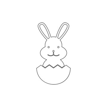 paschal rabbit outline icon. Elements of Easter illustration icon. Signs and symbols can be used for web, logo, mobile app, UI, UX