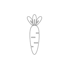 carrots outline icon. Elements of Easter illustration icon. Signs and symbols can be used for web, logo, mobile app, UI, UX