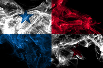 Panama smoke flag isolated on black background