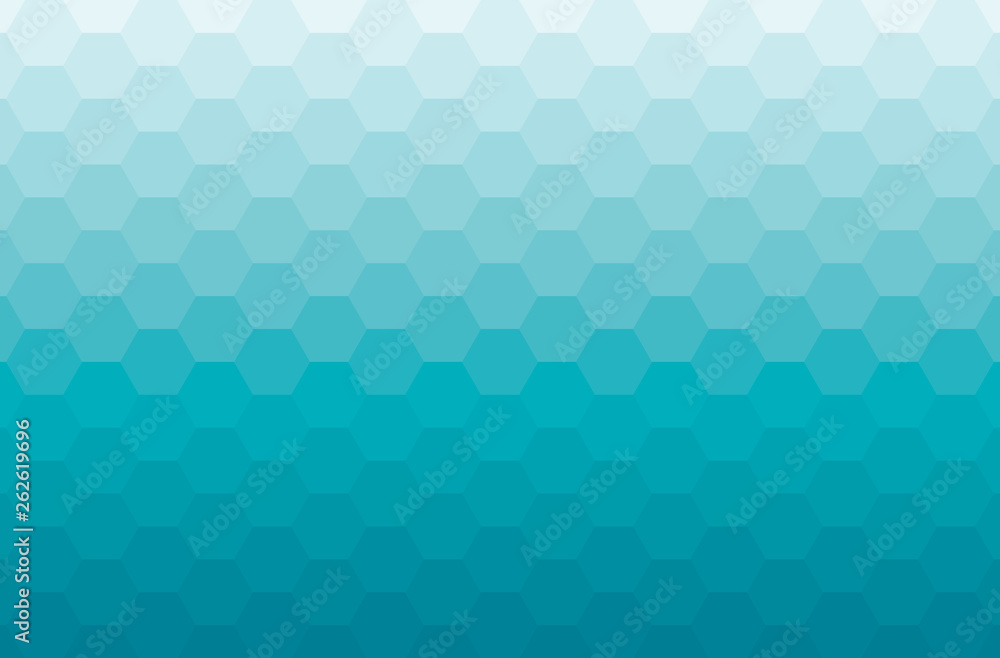 Poster horizontal blue background with hexagons. vector geometric texture.
