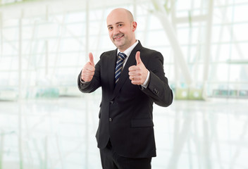 businessman thumb up