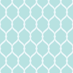 Seamless turquoise grid pattern. Geometric texture. Vector illustration.