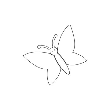 butterfly outline icon. Elements of Easter illustration icon. Signs and symbols can be used for web, logo, mobile app, UI, UX