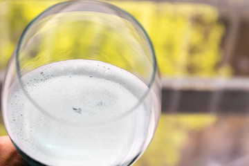 glass of fresh beverage