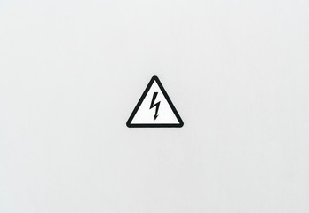 Electrical hazard high voltage sign