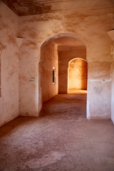 old historic stone archway  in a castle