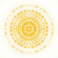 pattern yellow geometric kaleidoscope symmetry. mosaic wallpaper. - obrazy, fototapety, plakaty