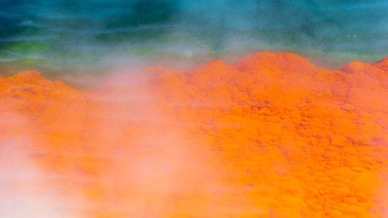 The texture of the bottom in the thermal pool, Wai-O-Tapu geothermal area, Rotorua, New Zealand.