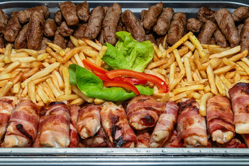  Selection of different types of foods to choose from