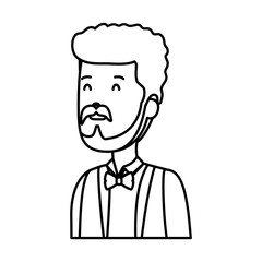 young man with beard character