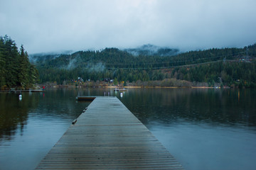 pier on the lake in whistler 