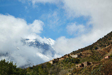 view snowy atlas mountains