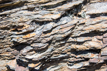 Harsh Light on Layers of Rock