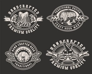 Vintage brewery monochrome prints