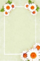 Mock-up, with hand-painted flowers, text letters with beautiful flowers.