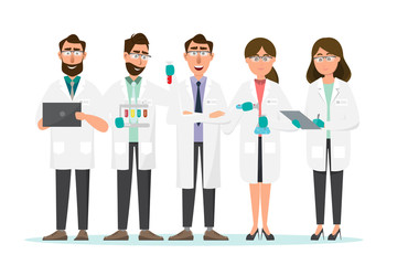 medical concept. Scientists man and woman research in a laboratory lab