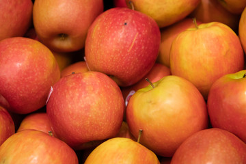 Naklejka na ściany i meble A pile of apples apple raw fruit background