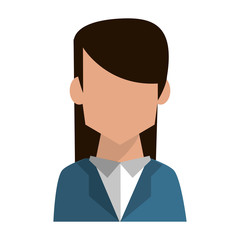 Businesswoman profile faceless avatar