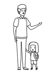 father with daughter characters