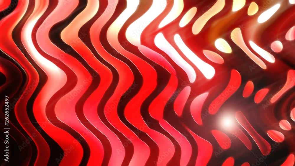 Poster dancing stripes abstraction with shining effect, background with imitation liquid surface, 3d render