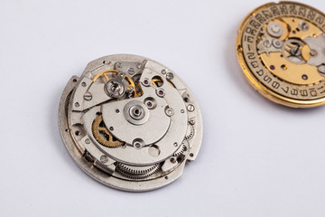mechanical watch movement. clockwork