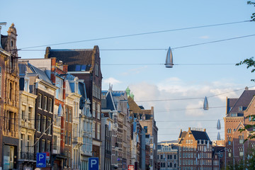 Fototapeta premium Close-up of houses in Amsterdam