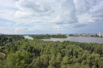 View of Irtysh River divides the city into two parts Omsk