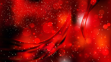Plakat Abstract Cool Red Blurred Bokeh Background Vector