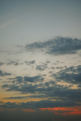 dark cloud above dusk sky