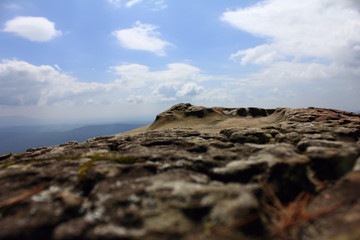 Sky landscape seeing at ground level at Pha-Lom-Sak Hill , Phu kradueng, Loey, Thailand