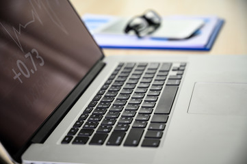 man Hands typing on computer laptop desktop with female hands working on modern laptop