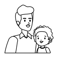 young father with son characters