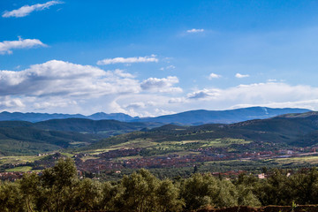 Landscape from demnate marrakech green montains spring