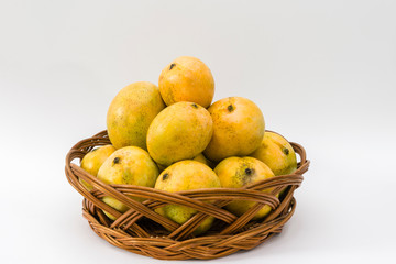 Basket of Moovandan mangoes